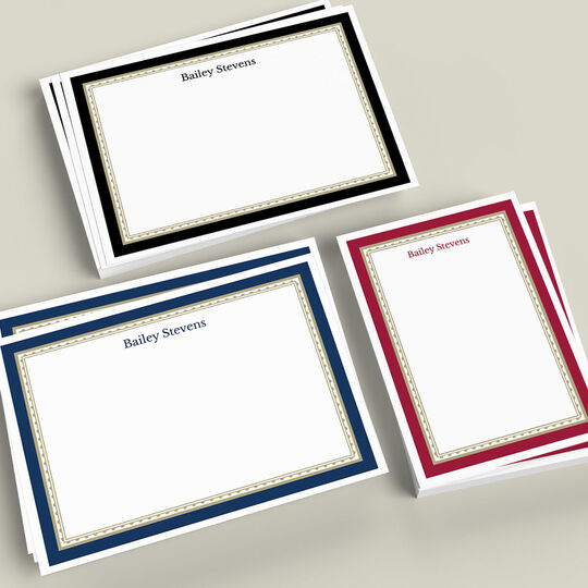 Classic Border Flat Note Card Collection